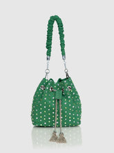 Stardust Denim Bucket Bag - Green